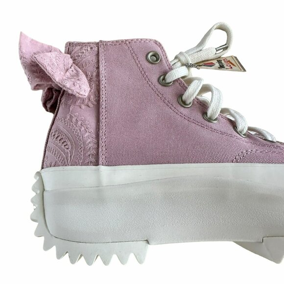 ⭐Converse  Run Star Hike Hi 8 Men Shoes Dusty Pink Embroidered Floral A09781C main image 5
